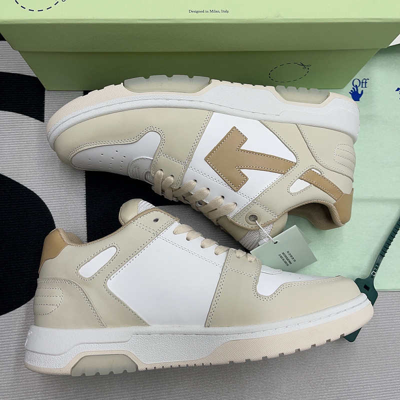 OF™ C/O VIRGIL ABLOH OUT OF OFFICE LOW-TOP LEATHER SNEAKERS ‘OOO“