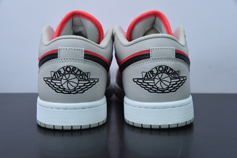 AIR JORDAN 1 RETRO LOW LIGHT IRON ORE SIREN RED DC0774-060