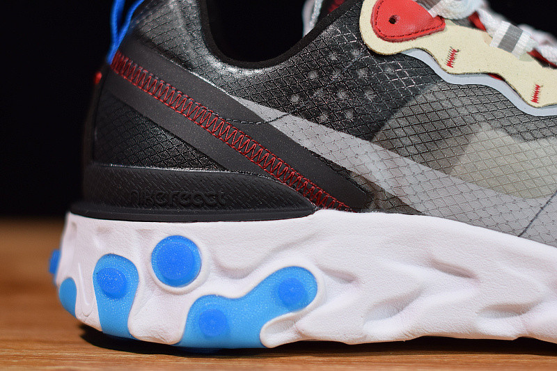 NIKE REACT ELEMENT 87 DARK GREY PHOTO BLUE AQ1090-003