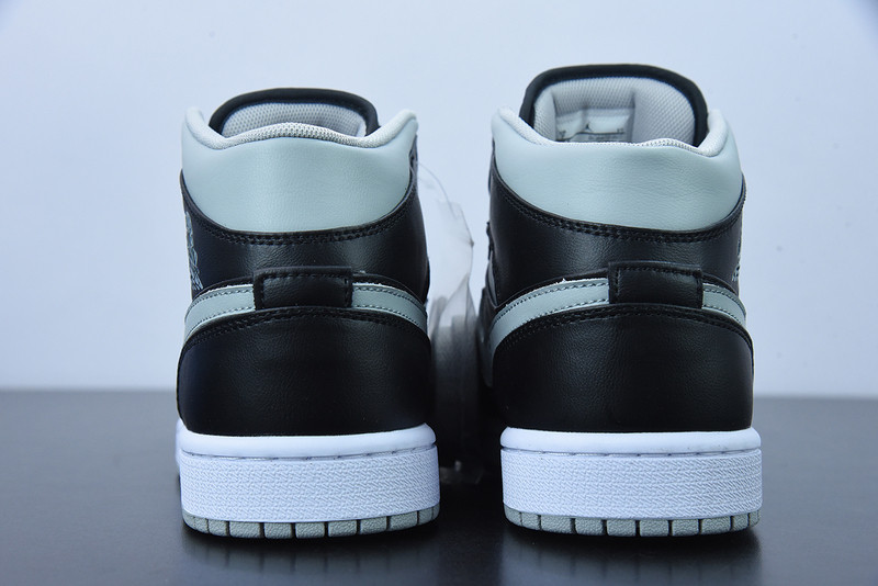 AIR JORDAN 1 MID BLACK CREY BQ6472-007