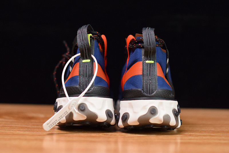 NIKE REACT RUNNERr MID WR ISPA BLUE VOID TEAM ORANGE AT3143-400