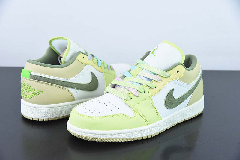 Air Jordan 1 Low Sail White Oil Green (W) FD9906-131