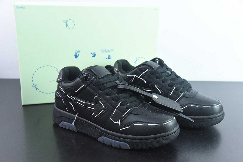 OF™ C/O VIRGIL ABLOH OUT OF OFFICE LOW-TOP LEATHER SNEAKERS ‘OOO“