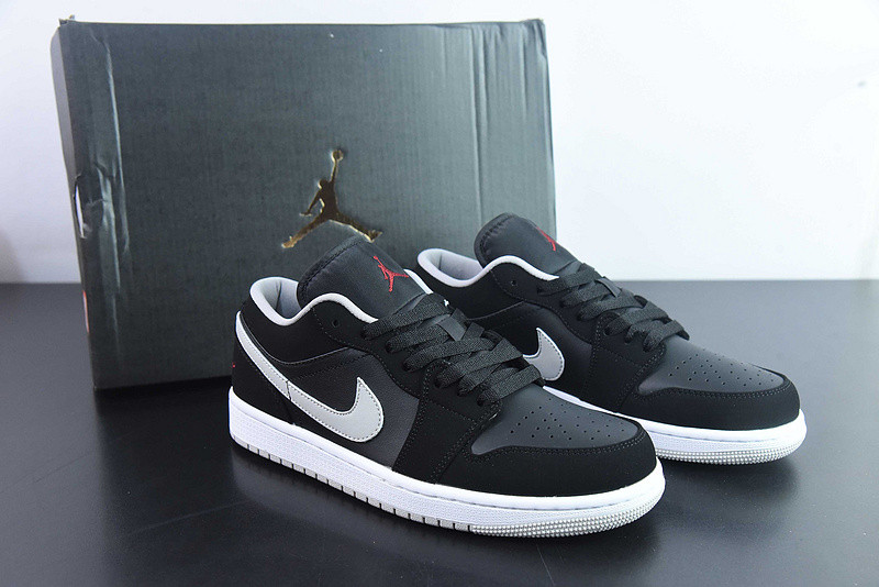 Air Jordan 1 Low Black Wolf Grey 553558-032