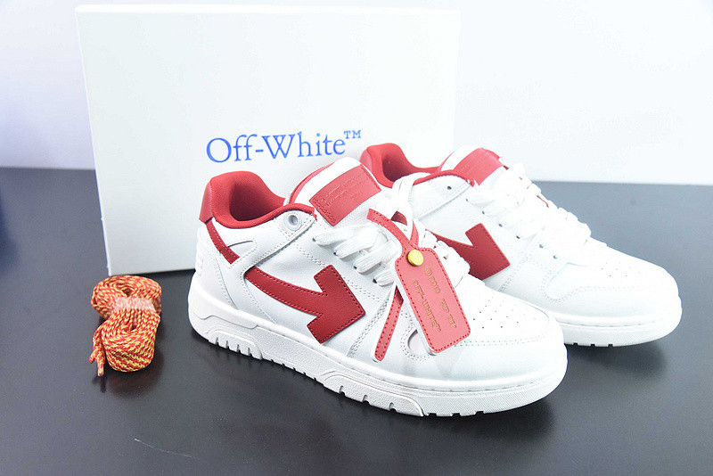 OF™ C/O VIRGIL ABLOH OUT OF OFFICE LOW-TOP LEATHER SNEAKERS ‘OOO“