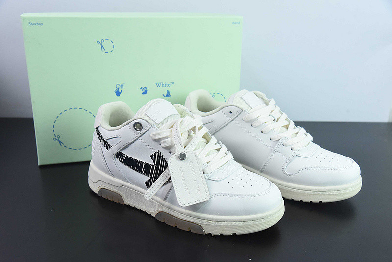 OF™ C/O VIRGIL ABLOH OUT OF OFFICE LOW-TOP LEATHER SNEAKERS ‘OOO“
