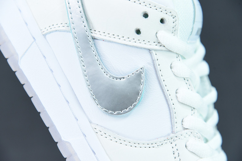 nike sb dunk low Di*m*nd supply co white Di*m*nd bv1310-100