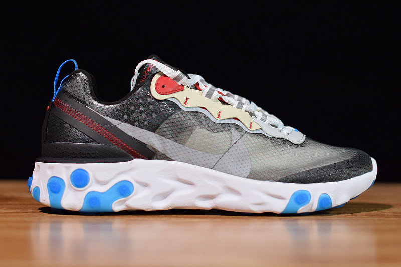 NIKE REACT ELEMENT 87 DARK GREY PHOTO BLUE AQ1090-003