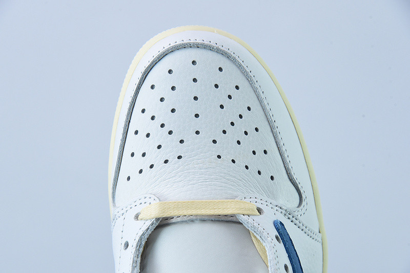 Travis Scott x Fragment x Nike Air Jordan 1 Low Cream White Blue CQ3277-100