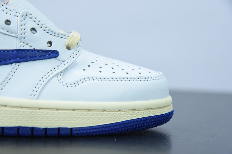 FRAGMENT DESIGN X TRAVIS SCOTT X AIR JORDAN 1 RETRO LOW WHITE ROYAL BLUE DM9868-218