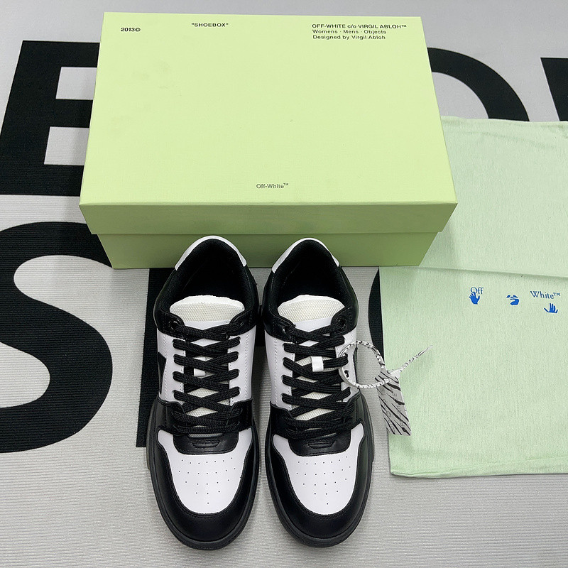 OF™ C/O VIRGIL ABLOH OUT OF OFFICE LOW-TOP LEATHER SNEAKERS ‘OOO“