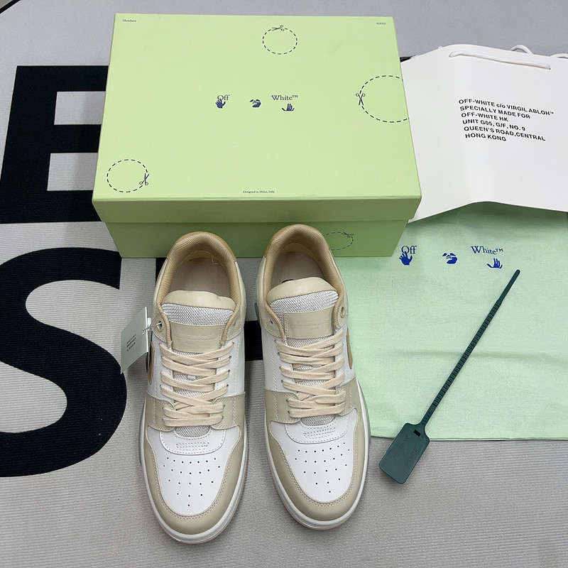 OF™ C/O VIRGIL ABLOH OUT OF OFFICE LOW-TOP LEATHER SNEAKERS ‘OOO“