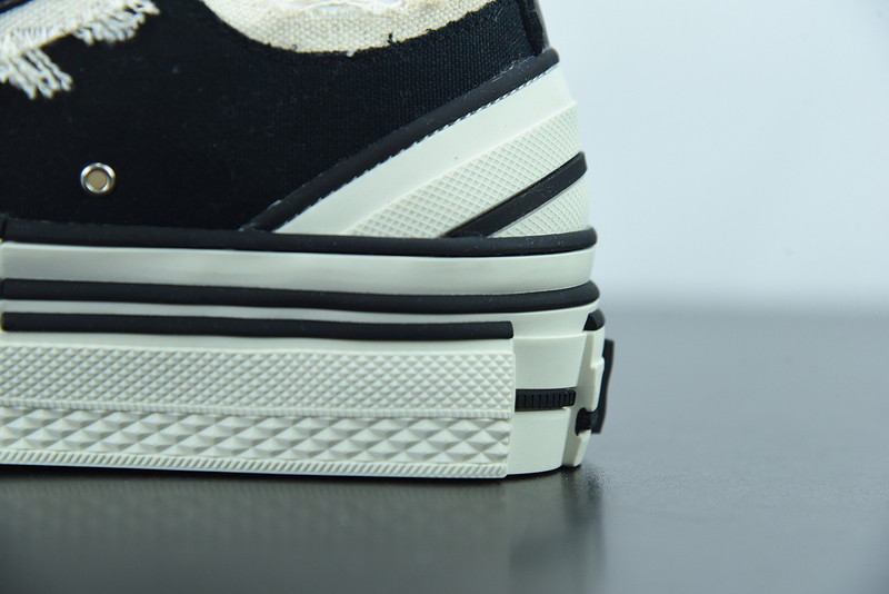 XVESSEL BLACK LACE-UP SNEAKERS