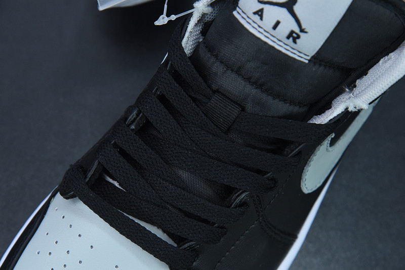 AIR JORDAN 1 MID BLACK CREY BQ6472-007