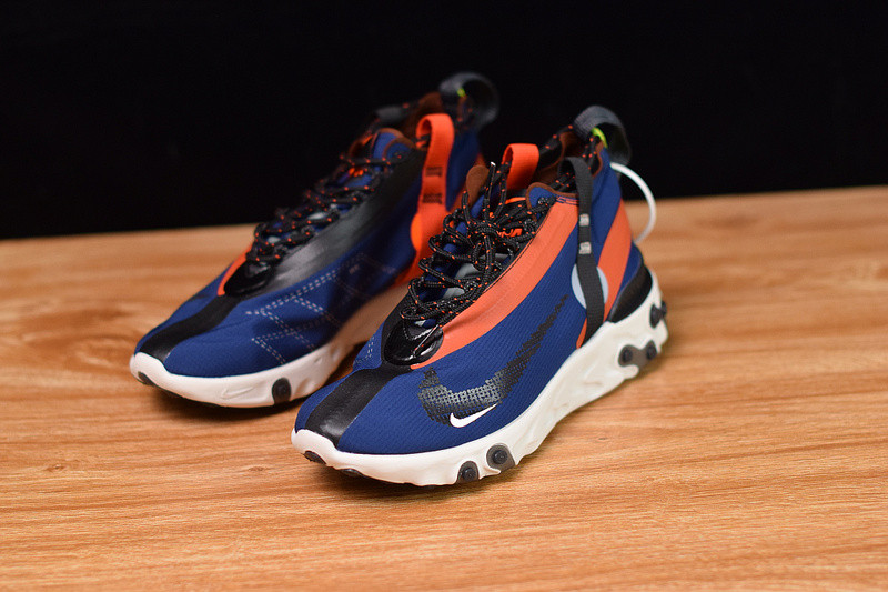 NIKE REACT RUNNERr MID WR ISPA BLUE VOID TEAM ORANGE AT3143-400