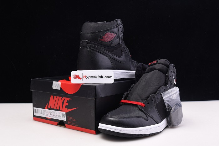 AIR JORDAN 1 SATIN BLACK GYM RED 555088-060