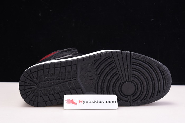 AIR JORDAN 1 SATIN BLACK GYM RED 555088-060