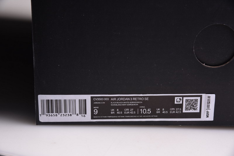 AIR JORDAN 3 “GORGE GREEN” CV3583-003