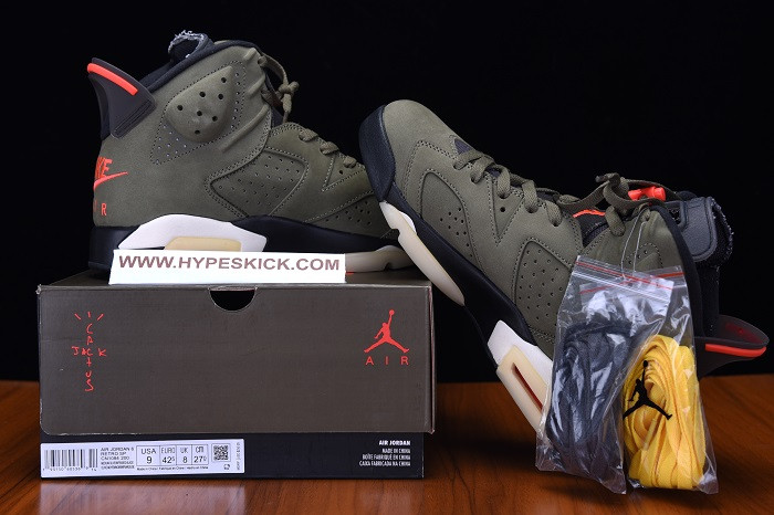 AIR JORDAN 6 TRAVIS SCOTT MEDIUM OLIVE CN1084-200