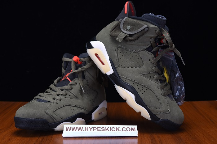AIR JORDAN 6 TRAVIS SCOTT MEDIUM OLIVE CN1084-200