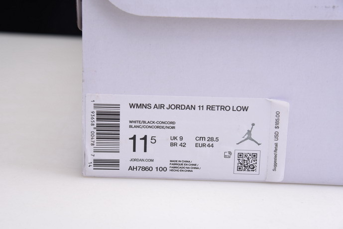 AIR JORDAN 11 LOW WMNS “CONCORD” AH7860-100