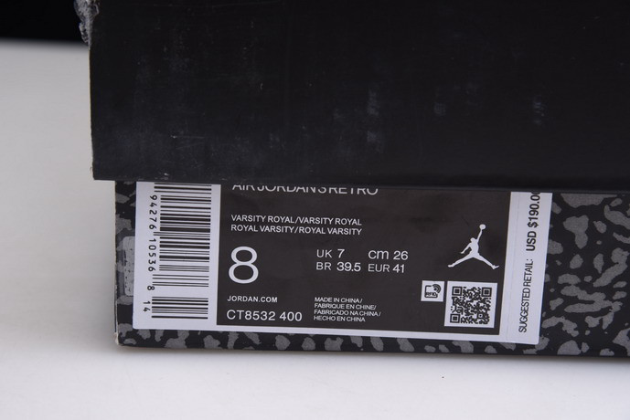AIR JORDAN 3 “VARSITY ROYAL” CT8532-400