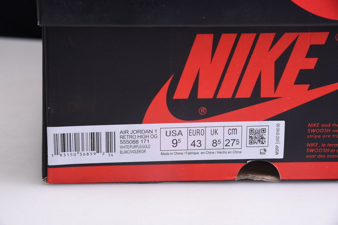 KOBE BRYANT X AIR JORDAN 1 HIGH OG BLACK-PURPLE 555088-171