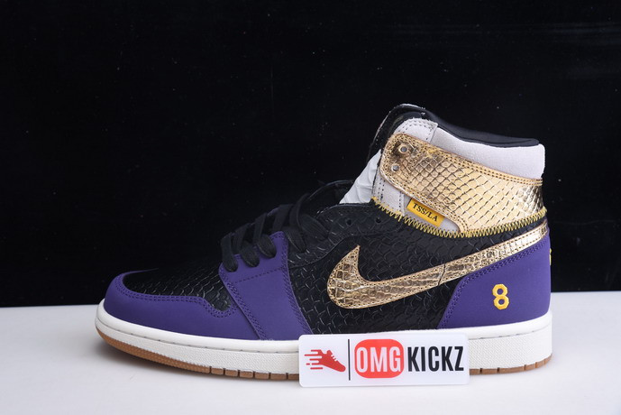 KOBE BRYANT X AIR JORDAN 1 HIGH OG BLACK-PURPLE 555088-171