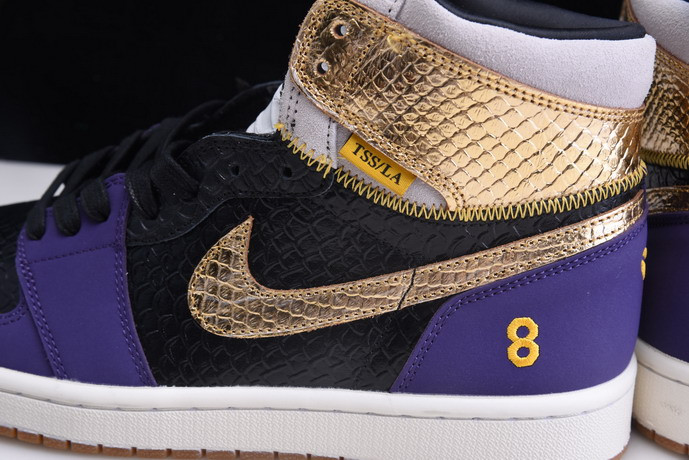 KOBE BRYANT X AIR JORDAN 1 HIGH OG BLACK-PURPLE 555088-171