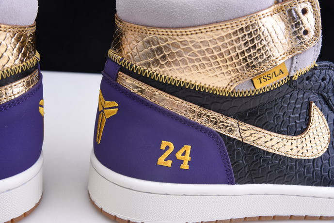 KOBE BRYANT X AIR JORDAN 1 HIGH OG BLACK-PURPLE 555088-171
