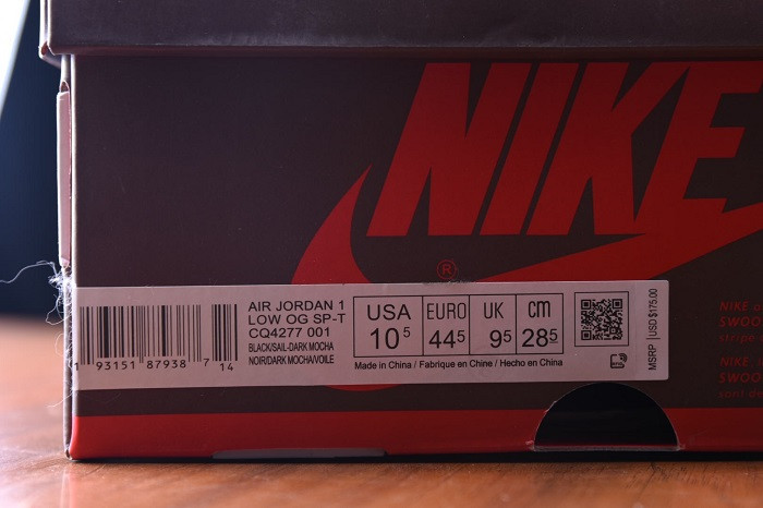 AIR JORDAN 1 RETRO HIGH TRAVIS SCOTT  LOW DARK MOCHA CQ4277-001