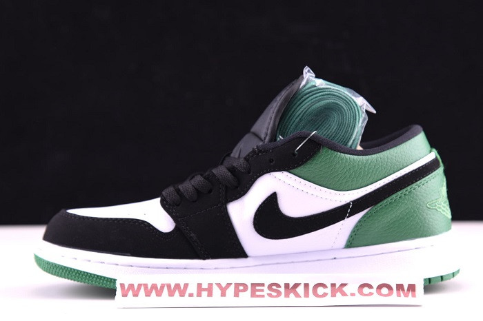 AIR JORDAN 1 LOW WHITE BLACK MYSTIC GREEN 553558-113