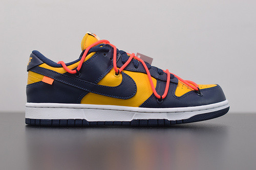 OF NIKE DUNK LOW LEATHER BLUE&YELLOW CT0856-700